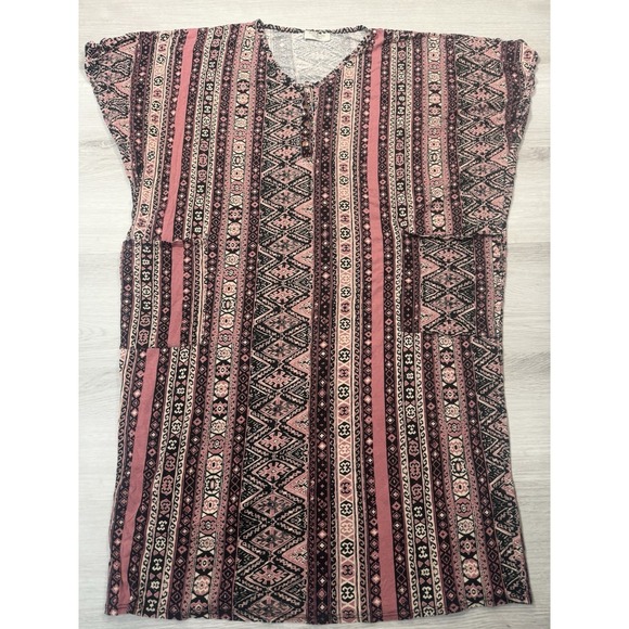 dwell slumber Dresses & Skirts - Dwell + Slumber Boho Tribal Print Cocoon One Size Pink Black Bohemian